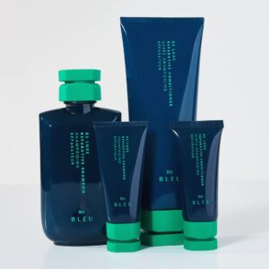 R+Co BLEU De Luxe Reparative Shampoo + Conditioner Tandem Packette | Hydrates + Strengthens + Adds Shine | Vegan, Sustainable + Cruelty-Free | 14ml