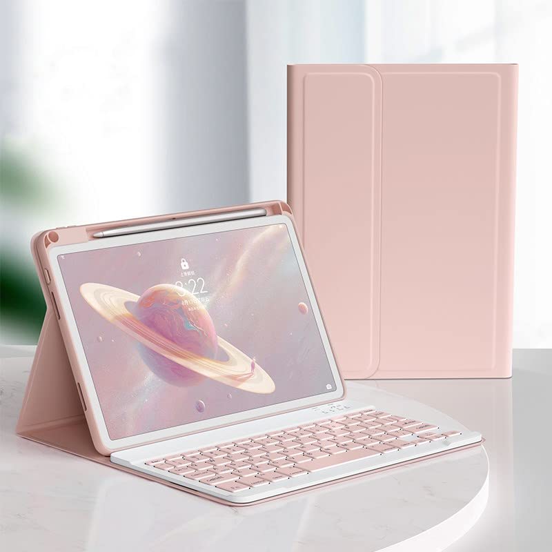 Keyboard Case for iPad Air 11 inch M2/ iPad Air 5th 4th Generation 10.9 Inch iPad Pro 11 inch 4th 1st/2nd/3rd Gen Magnetic Detachable Bluetooth Keyboard (Pink)