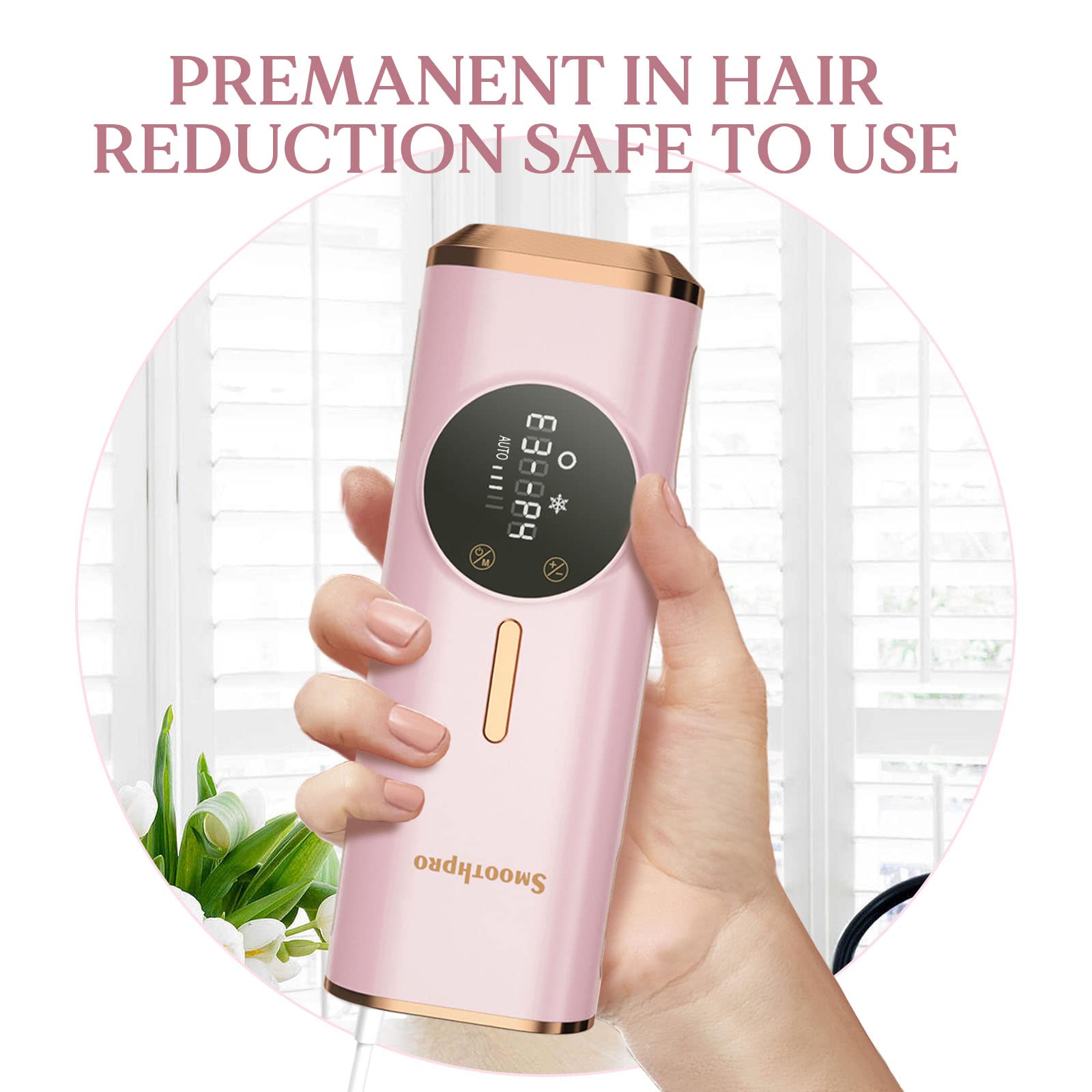 Advanced IPL Laser Hair Removal Device Permanent | Women Men Tailored Home Use Hair Remover Machine Fastest SAPPHIRE Cooling System for Safe Efficient Face Body Hairless Results, Unlimited Flashes