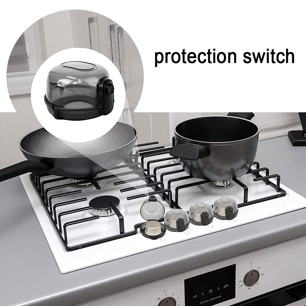 4 Pcs Stove Knob Covers Oven Knob Covers Child Locks Protective Cove Fire Guard Cooker Switch Baby Safety for Child Kitchen Safety