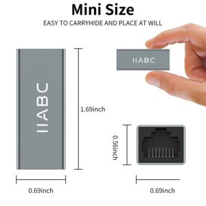 RJ45 Coupler, IIABC Ethernet Coupler 3 Pack, in Line Coupler for Cat7/Cat6/Cat5e/Cat5 Ethernet Cable Extender Adapter Female to Female