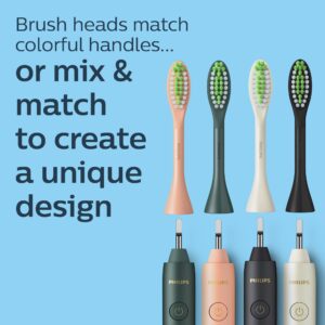 Philips One by Sonicare Rechargeable Toothbrush, Shimmer, HY1200/05 with Philips One by Sonicare, 2 Brush Heads, Shimmer, BH1022/05