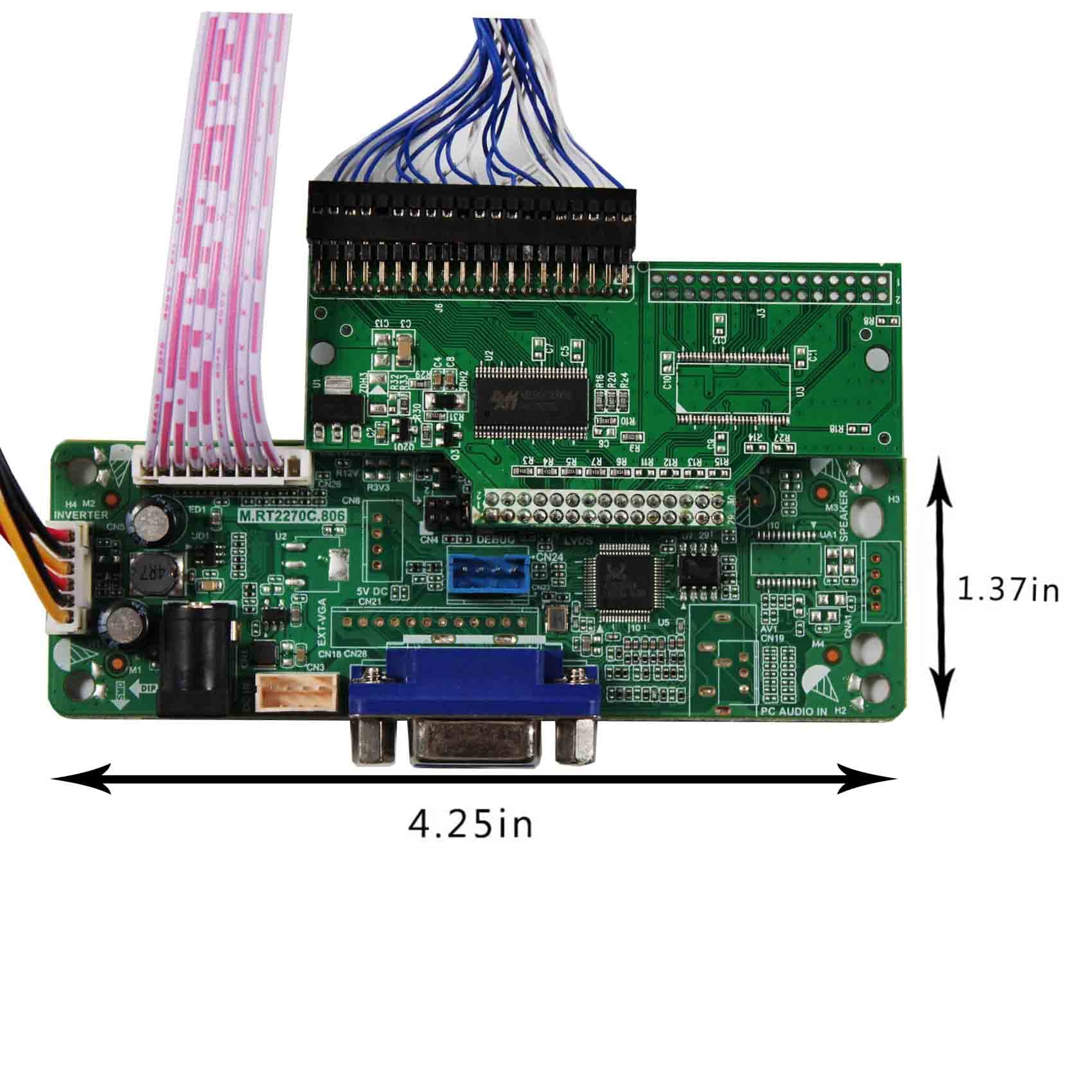 FanyiTek VGA LCD Controller Board for 6.5 inch 640x480 G065VN01 V1 31pin 2CCFL Backlight CMOS TTL LCD Screen