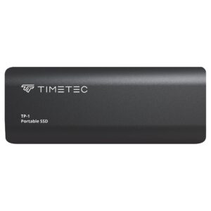 Timetec 1TB Portable External SSD USB3.2 Gen2 Type C Up to 550MB/s Ultra-Light Aluminum Mini External Solid State Drive with USB C to A Cable/USB A to C Adapter for Desktops/Laptop/Mac/Mobile - Black