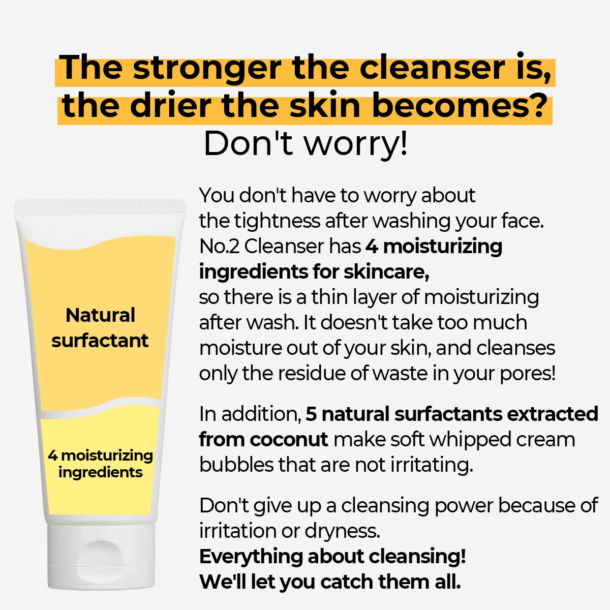 numbuzin No.2 Deep Clean Fresh Cream Cleanser | Foam Cleanser, Gentle Exfoliation, Deep Cleansing, Natural Ingredients | Blackheads, Excess Oil, Dead Skin Cells | Korean Skincare, 4.05 fl. oz.