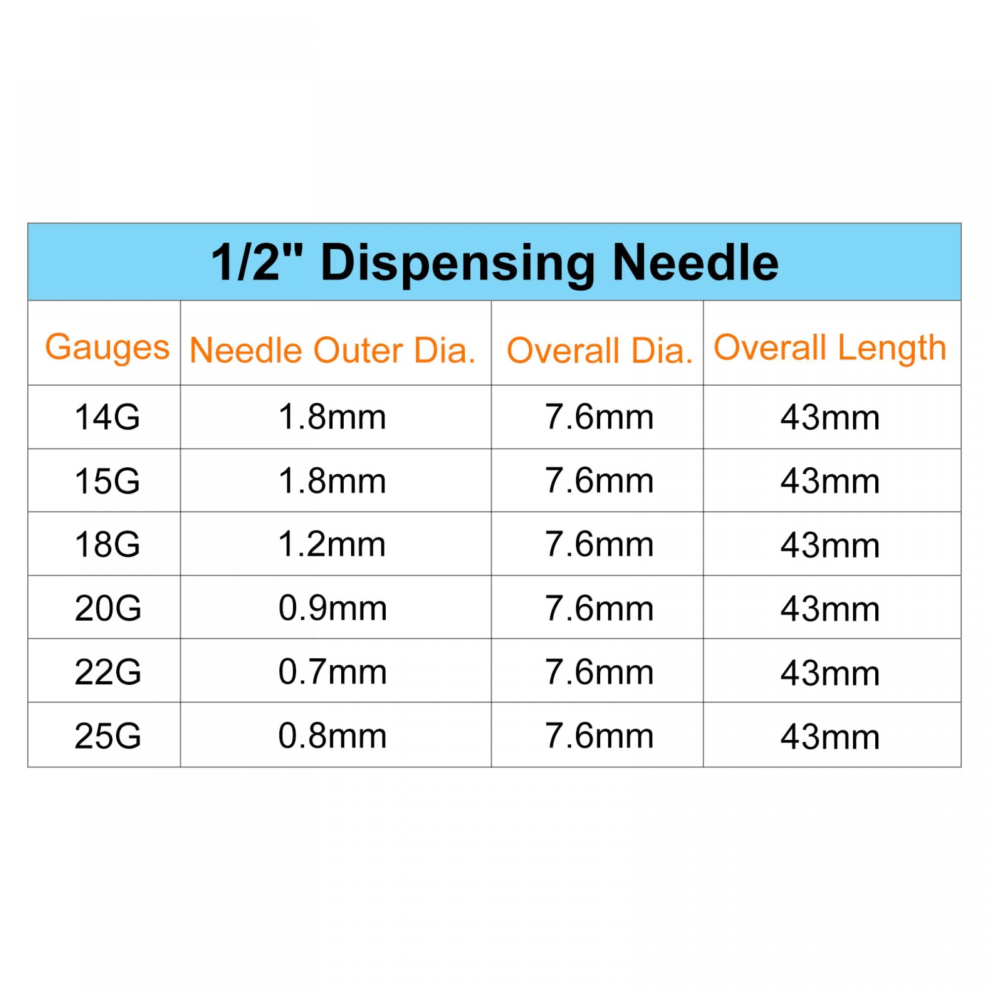 uxcell 50 Pcs 14G Plastic Dispensing Needles, 1/2" PP Glue Needle Tube Blunt Luer Lock Tips with PP Flexible Needle for Liquid Glue Gun, Olive