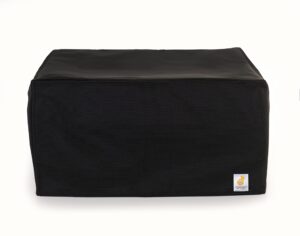 perfect dust cover the, black nylon cover compatible with emeril lagasse power air fryer 360 model s∙afo-001 toaster oven standard size, double stitched and waterproof cover by the