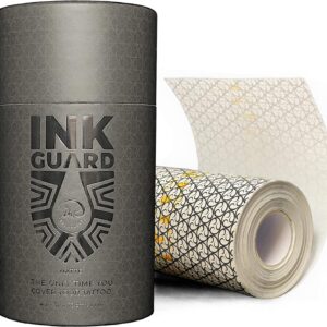 Ink Guard Matte Tattoo Aftercare Bandage 4" x 11 yd [10m X 10cm] Transparent Waterproof Cover Up Tape Roll Adhesive Bandage Protect and Heal Tattoos or Minor Skin Wounds