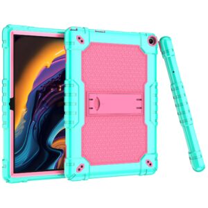 SOATUTO for Walmart Onn 10.1 2022 Tablet Case Shockproof Kids Friendly Armor Cover for Wlamrt Onn 10.1 Gen 3 Model 100071485 Tablet Case Built in Handle & Shoulder Strap 360° Kickstand (Green+Pink)