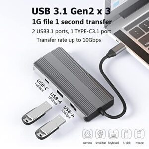 USB C Hub Multiport Adapter,8 in 1 USB Docking Station USB C Hub,3.1 Adapter HD SD /TF Card Reader for MacBook Air Ipad Laptop Computer Peripherals