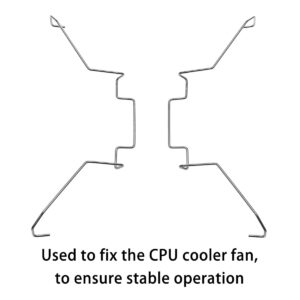 DGHAOP 4pcs Computer Mainboard CPU Radiator Fan Fixing Clip Computer Cooling Accessories, 12CM Wire Buckle Upper Hook Type