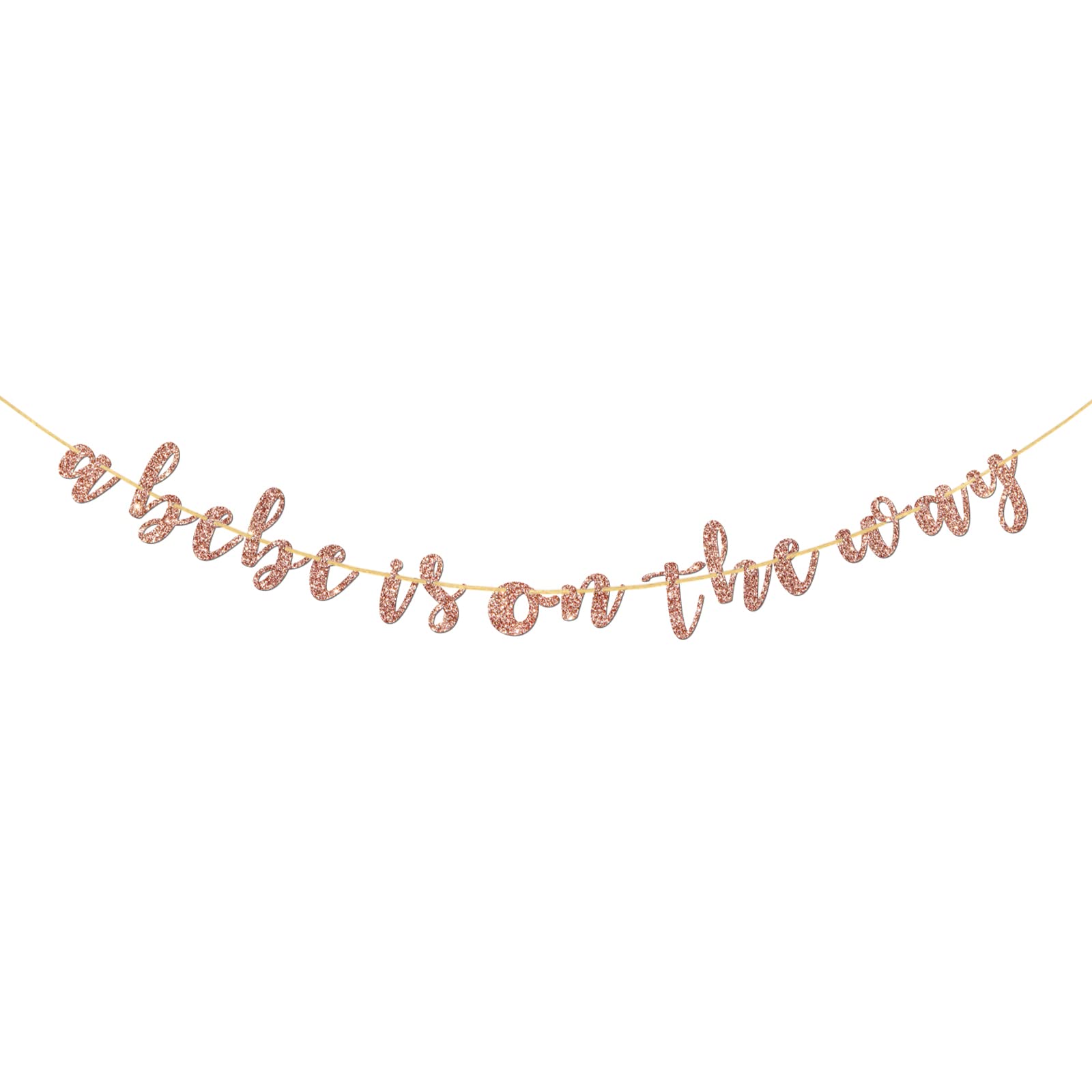 Halodete A Bebe is on the Way Banner, Pregnancy Announcement, Baby Shower, French Welcome Baby Party Decorations Rose Gold Glitter