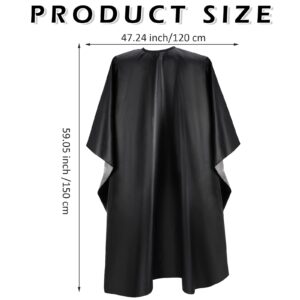 12 Pieces Barber Cape Large Hair Cutting Salon Cape Waterproof Shampoo Capes with Snaps Closure Anti Static Barber Client Cape Haircut Apron for Women Men Hairstylists Salon, Black