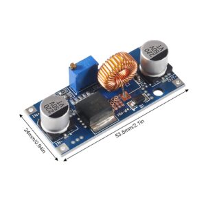 Diitao 5PCS DC-DC 5A 4-38V Input to 1.25-36V Output Adjustable Step-Down Regulator Module 12V/24V/36V to 3.3V/5V/12V/24V 75W Large Power Voltage Regulator Buck Converter