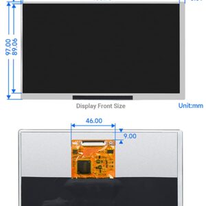 waveshare 7inch QLED Quantum Dot Display 1024x600 Pixel, Integrated Thin and Light LCD with Adapter Board, for Raspberry Pi/Jetson Nano/Windows/PC, Support Windows/Linux/Android (No Touch)