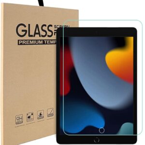 TSQQST Screen Protector for iPad 9th 8th 7th Generation, Tempered Glass Screen Protector Compatible with iPad 10.2 Inch 2021 2020 2019, 1 Pack