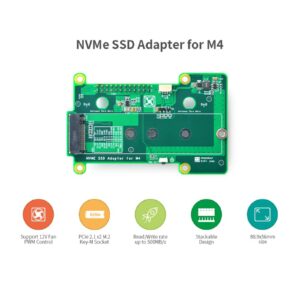 WayPonDEV NVMe SSD Adapter for NanoPi M4 LPDDR3 Rockchip RK3399 Single Board Computer