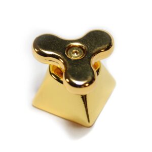 custom keycap full metal fidget spinner for mx mechanical gaming keyboard oem profile esc | kariokey artisan key caps (gold)