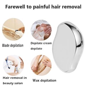 Bleam Crystal Hair Eraser, ANTAND Hair Remover 3rd Gen 2023 Magic Painless Exfoliator Hair Removal Stone Tool Device for Women Men Leg Arm Back, Eco-Friendly Reusable Hair Eraser for Soft Smooth Skin