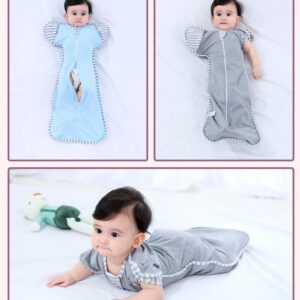 Bycc Bynn 2 Pack Sleeping Blanket Sack with High Sleeve,Transitions to Arms-Free Wearable Sleeping Bag for Baby pacify