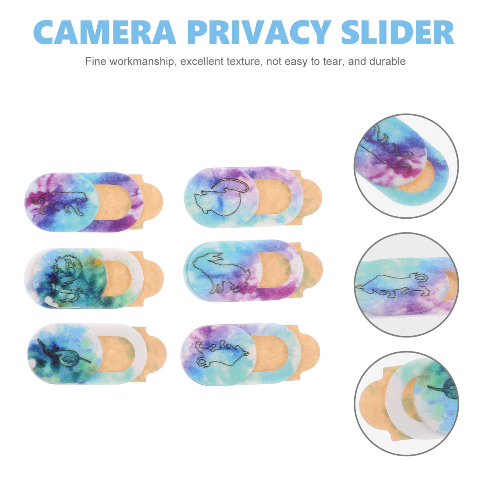 Hemobllo 6pcs Camera Privacy Cover Camera Shield Cover Computer Camera Animal Pattern Camera for Computer Phablet Protector Laptops Privacy Camera Cover Slider Lens Cap Cell Phone