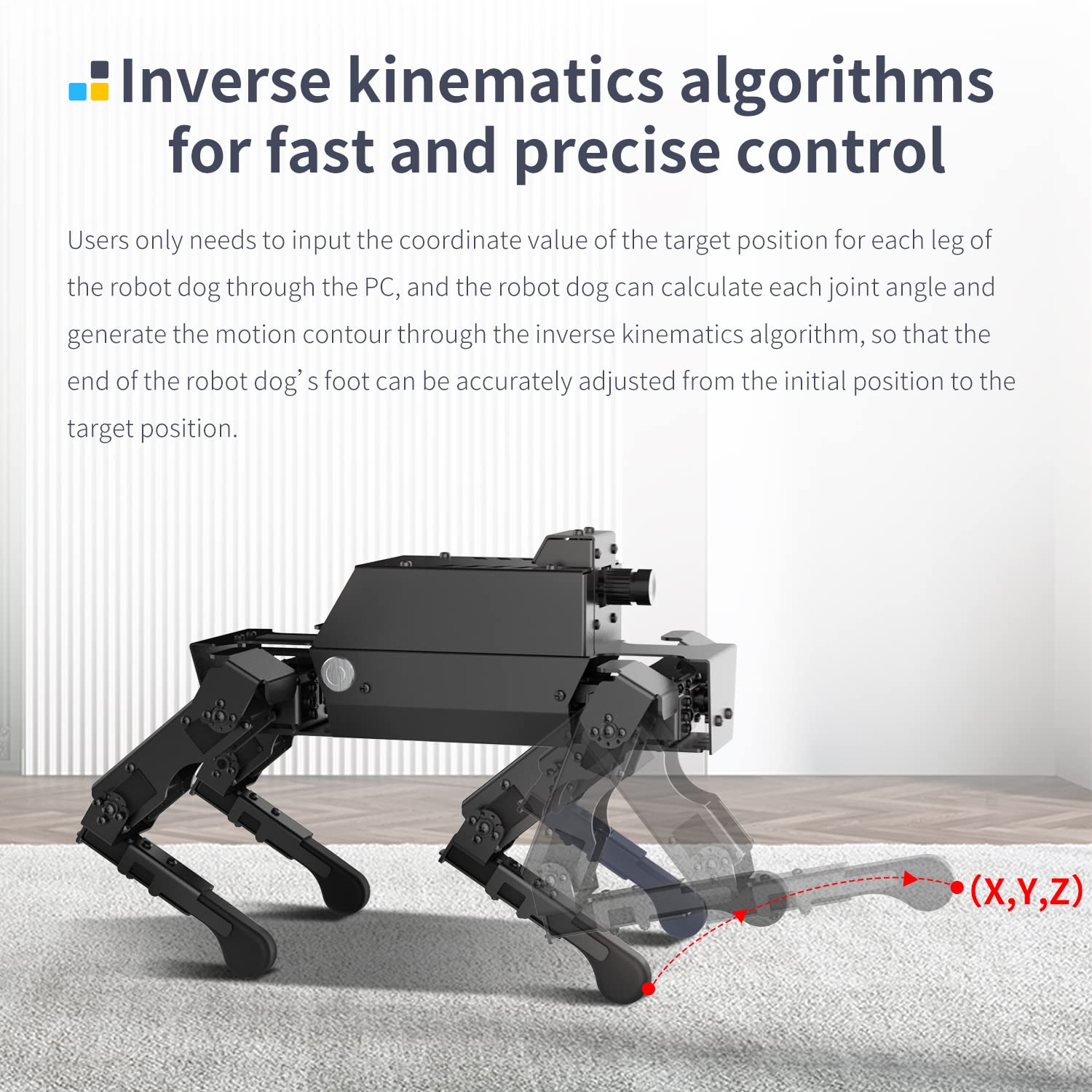 Yahboom Smart Robot Dog Raspberry Pi5 Adults AI Python Programmable 12 Joints Bionic Mechanical Dog Face Color Recognition OpenCV without Lidar (DOGZILLA S1 with Pi5-4G)