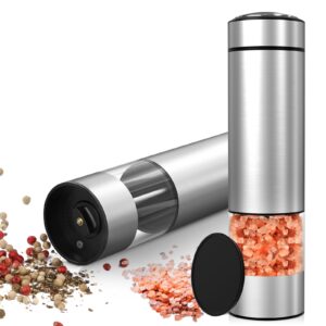 innhom electric salt and pepper grinder set battery operated stainless steel salt grinder pepper mill automatic salt and pepper grinder set with adjustable coarseness