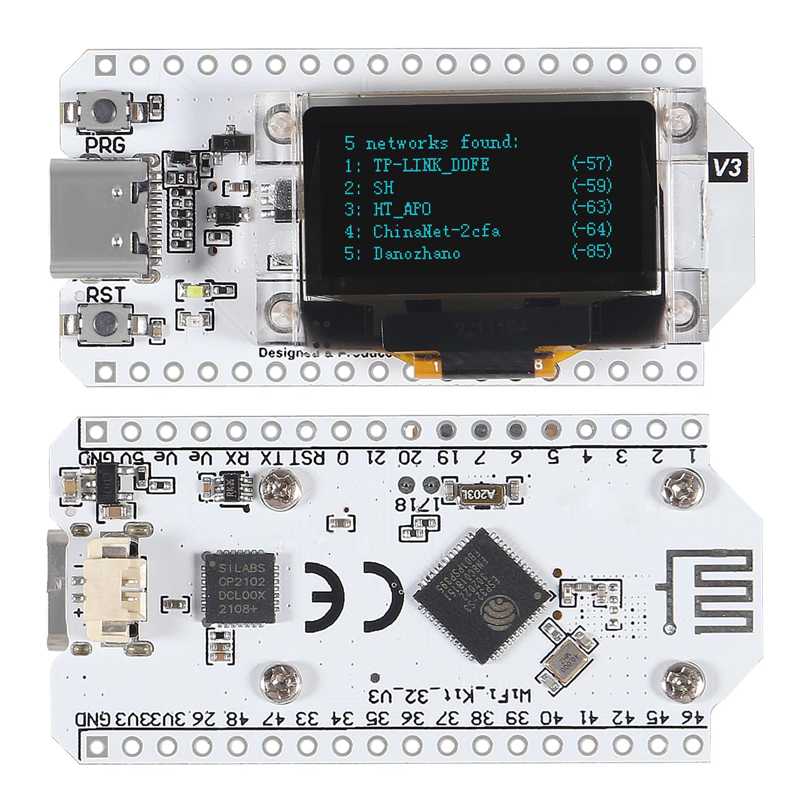 Diitao 2PCS ESP32 WiFi Kit,ESP32 OLED WiFi Kit ESP-32 0.96'' LED Display WiFi+Bluetooth 8MB Flash CP2012 Internet Development Board Blue Background Type C Module for Arduino ESP8266 NodeMCU