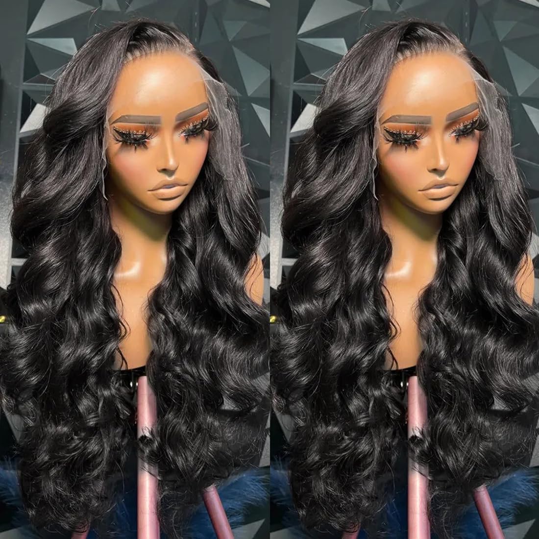 EpyIsm Body Wave Lace Front Wigs Human Hair 180% Density 13x4 HD Lace Frontal Wigs for Women Human Hair Lace Front Wigs 9A Glueless Wigs Human Hair Pre Plucked with Baby Hair Natural Color 24 Inch