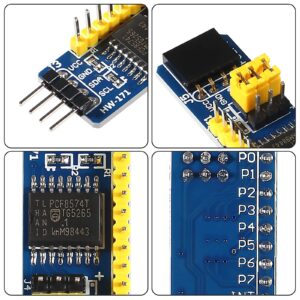 Diitao 10PCS PCF8574T PCF8574 IO Expansion Board I2C IO Expander Module I/O Expander I2C-Bus Evaluation Development Module