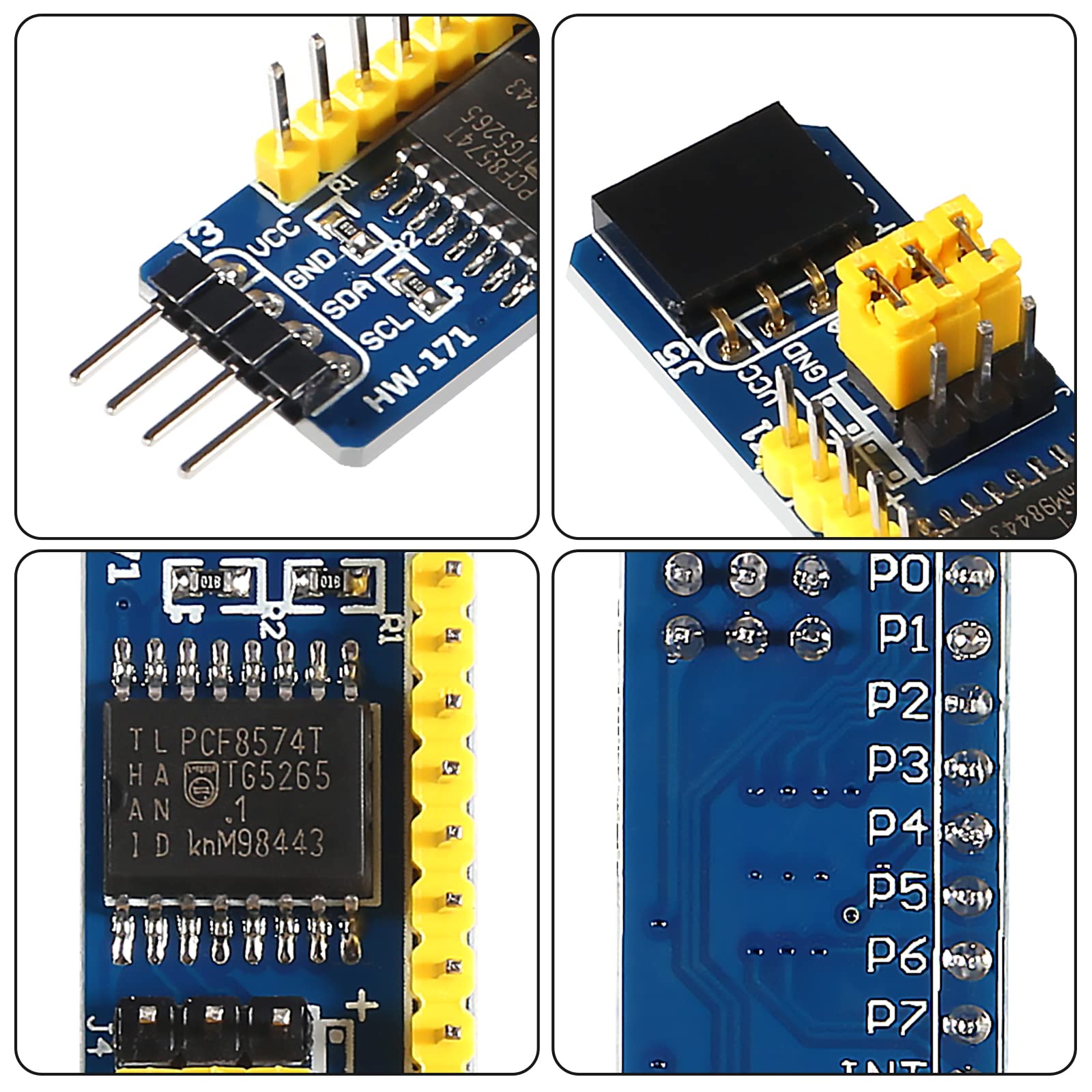 Diitao 10PCS PCF8574T PCF8574 IO Expansion Board I2C IO Expander Module I/O Expander I2C-Bus Evaluation Development Module