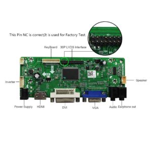 VSDISPLAY 14.9" 1280x390 LCD Screen LTA149B780F with HD-MI DVI VGA Audio Controller Board M.NT68676 with Acrylic Case,and Power Adapter,for DIY 1up Cabinet/Car Gauge Cluster Digital Marquee Monitor