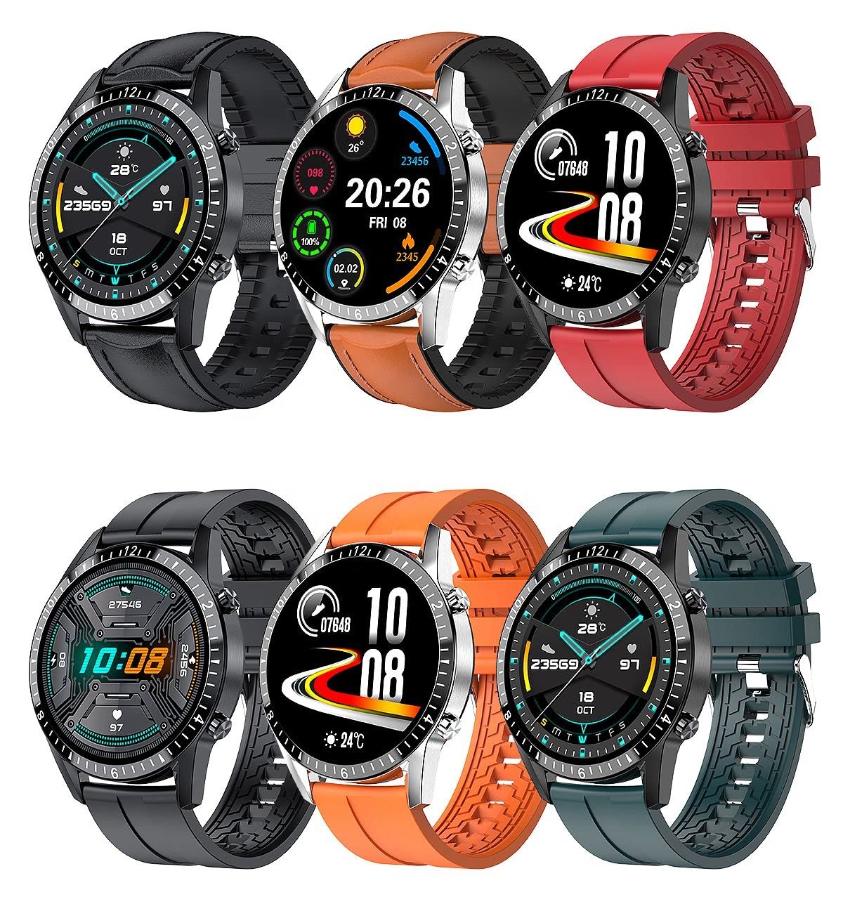 Mens Smart Watch IP68 Waterproof, Health Monitor, Smart Clock Fitness Sports, Multifunctional Smart Watch for Women Men