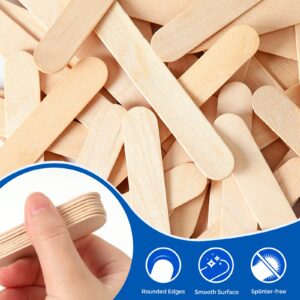 JMU Tongue Depressors 100pcs, 6" Tongue Blades Wooden Non-Sterile for Crafts Medical Tattoo Popsicle