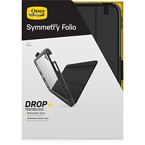 OtterBox Symmetry Folio Case for iPad 10.9-Inch (10th gen 2022), Shockproof, Drop Proof, Slim Protective Folio Case, Tested to Military Standard, Black