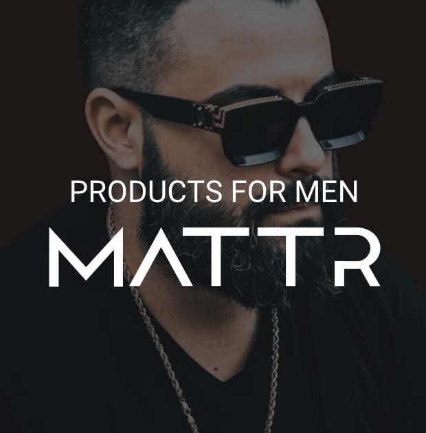 MATTR Beard/Brow Fix - Cosmetic Solutions for Men - Hair Filler and Growth Promoting Dye for Patchy Beards, Grey Hair Coverage, Hairlines & Eyebrows - Vegan Makeup - Travel-Size Jar - 15g (Brown)