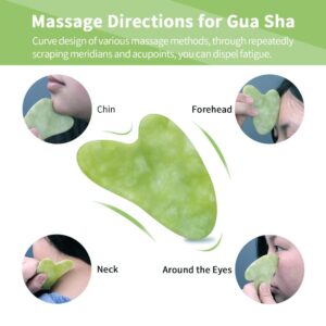 Natural Jade Roller And Gua Sha Set For Face and Eye Ice Roller Facial Cooling Massage Roller