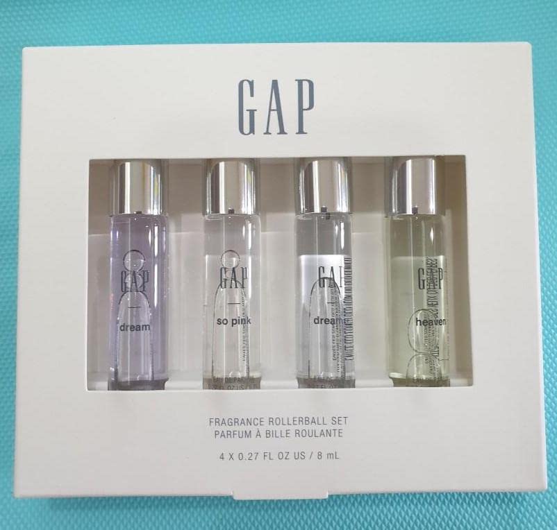 Gap Rollerball Perfume Set (Dream, Dream+, Heaven, So Pink) 8 mL each, 3.75 ounces