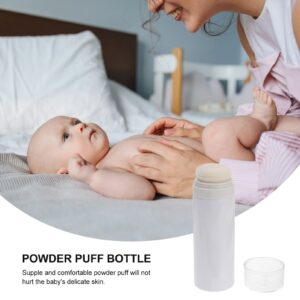 FOMIYES Loose Powder Containers Powder Powder Puff Box talcum Powder Bottle Body Powder Container with Puff Loose Powder Bottle for Body Powder Makeup Powder Container Puffs