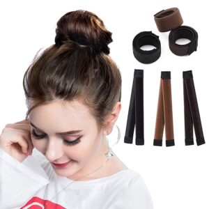 3 Pcs Magic Hair Bun Maker, Donut Bun Maker for Hair, DIY French Twist Bun Shaper Maker Hair Tools for Girls Women Kids