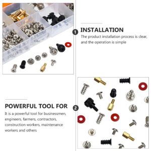 Mobestech Computer Screws Kit Tablet Holder Cable Ties 4pcs Computer Standoffs Spacer Motherboard standoffs Screws Assortment Kit Tablet Stand Cable Holder Computer Case Screws