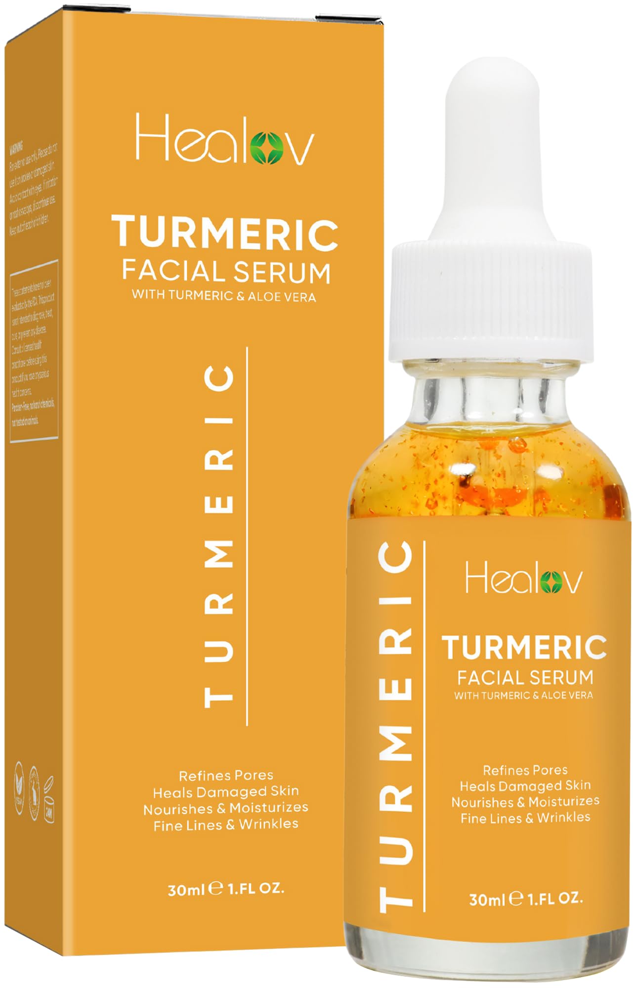 Turmeric Serum for Face & Body - All Natural Turmeric Skin Brightening Serum for Dark Spots - Turmeric Facial Repair Serum Cleanses Skin, Fights Acne, Evens Tone, Minimizes Pores - Pure Turmeric Oil