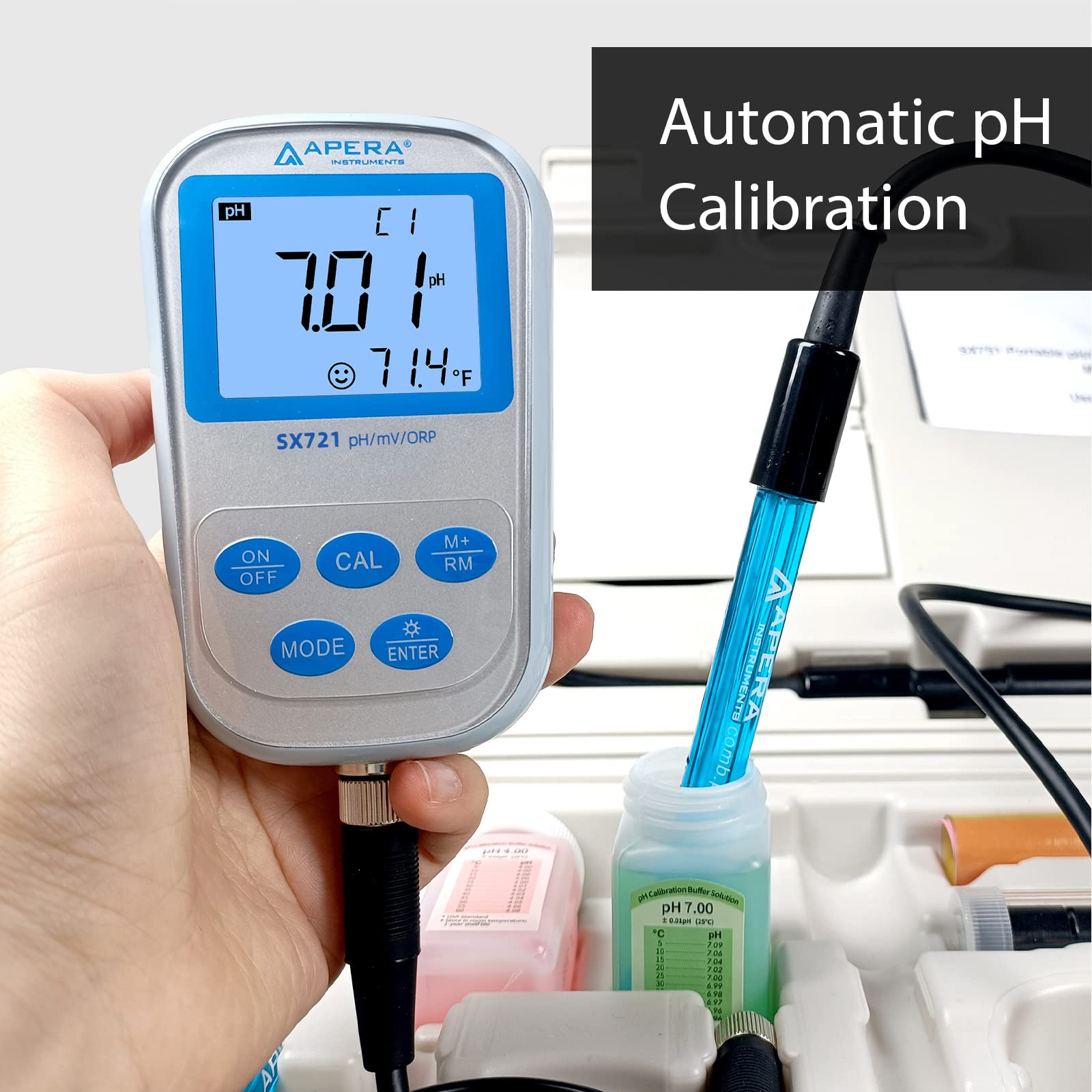 Apera Instruments SX721 pH/ORP Multiparameter Portable Handheld Meter Kit