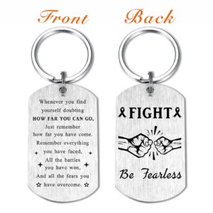 SOUSYOKYO Cancer Survivor Gifts for Women, Men Cancer Patient Keychain, Hospice Gifts for Patients, Hospital Comforting Gift for Patients Overcome Anxiety