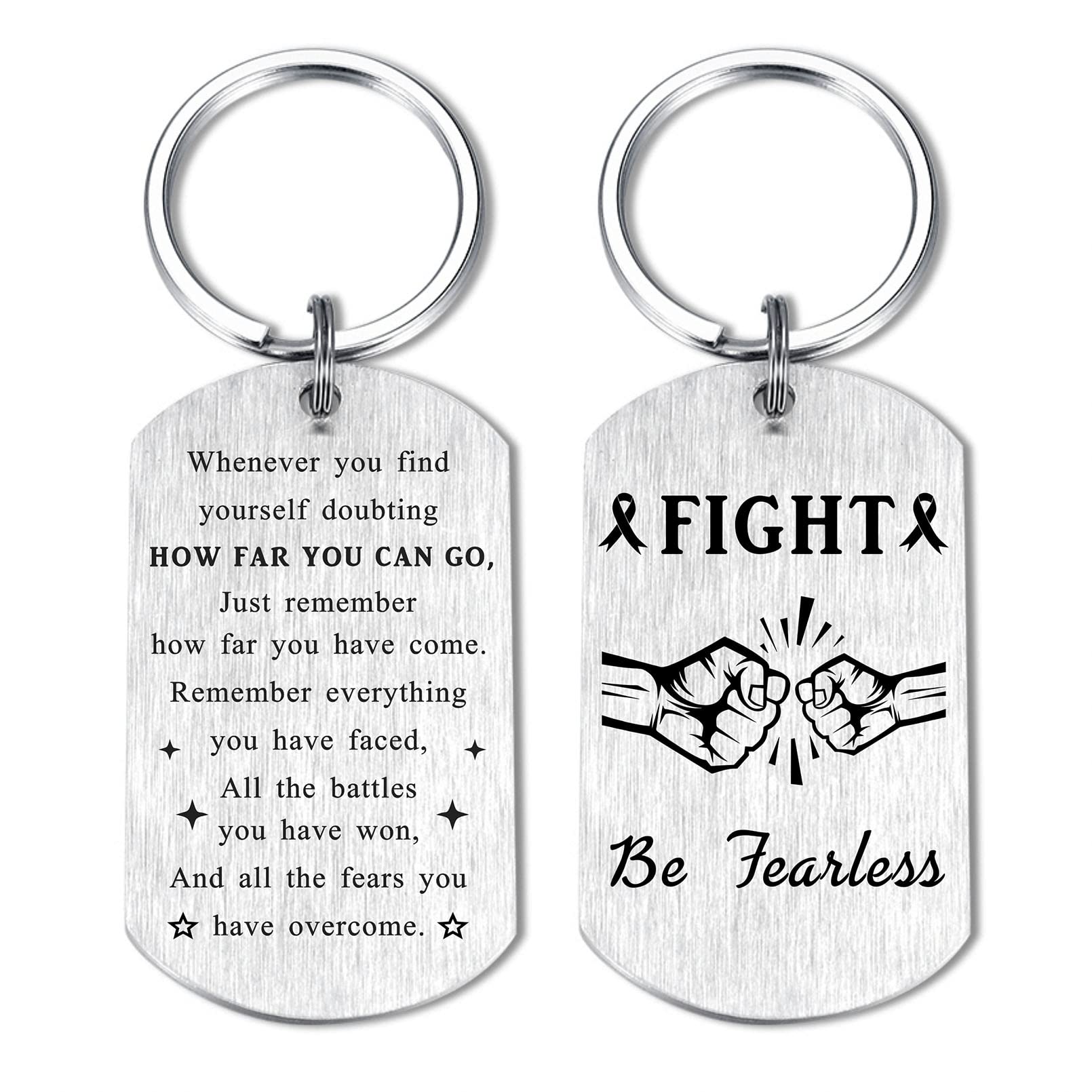 SOUSYOKYO Cancer Survivor Gifts for Women, Men Cancer Patient Keychain, Hospice Gifts for Patients, Hospital Comforting Gift for Patients Overcome Anxiety