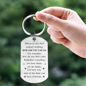 SOUSYOKYO Cancer Survivor Gifts for Women, Men Cancer Patient Keychain, Hospice Gifts for Patients, Hospital Comforting Gift for Patients Overcome Anxiety