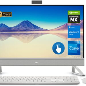 Dell Inspiron 7000 All-in-One Desktop, 27'' FHD Touchscreen, 12th Gen Intel Core i7-1255U, GeForce MX550, 16GB RAM, 1TB SSD, HDMI, RJ-45, Wireless Keyboard&Mouse, WiFi 6 Windows 11 Home, White (7700)