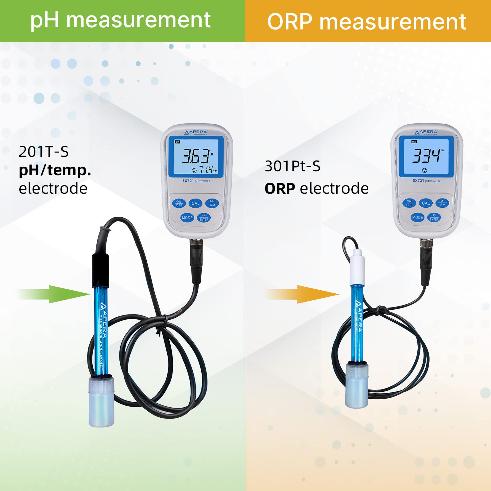 Apera Instruments SX721 pH/ORP Multiparameter Portable Handheld Meter Kit