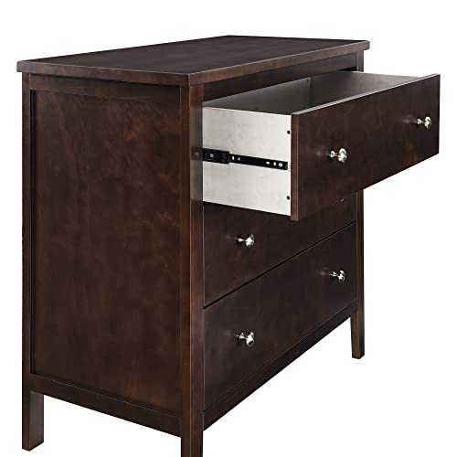 Delta Children Campbell 3 Drawer Dresser, Walnut Espresso