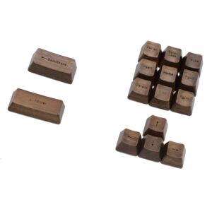 inland microcenter handmade walnut wood keycap oem profile for cherry mx mechanical keyboard gaming diy replace 15 keys